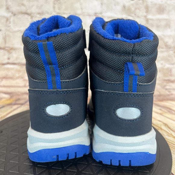 Kids High Top Midnight Blue Hook and Loop Lined Insulation Sneakers Size 1 Y - Picture 3 of 9